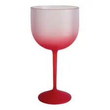 Kit 50 - Taça De Gin Acrílica Degradê 580ml Lisas Cor Vermelho Foto mini 1