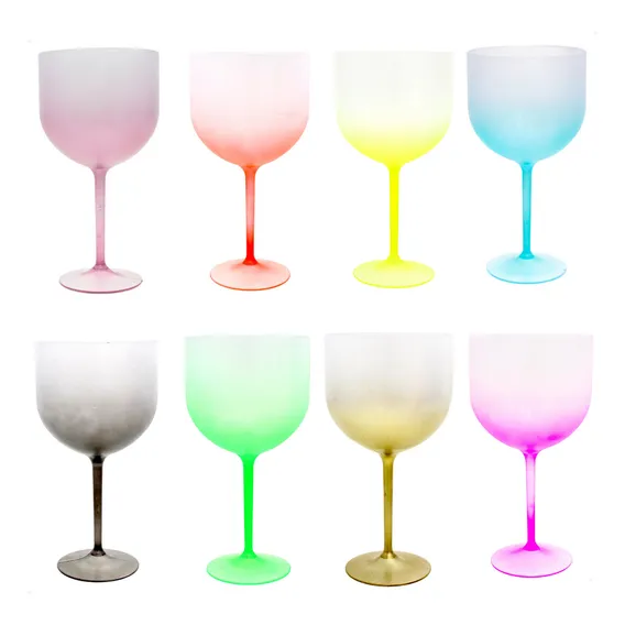Kit 50 Taças De Gin Degradê Acrílico Festas Aniversários Cor Rosa Foto 1