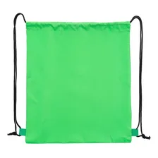 Kit 50 Unid Mochila Saco Colorido Em Nylon Personalizado Cor Verde Desenho Do Tecido Liso Foto mini 1