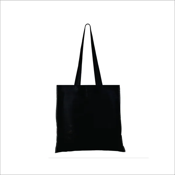 Kit 50 Unid Sacola Ecobag Em Tnt Reutilizável Medida 40x40cm Preto Foto 1