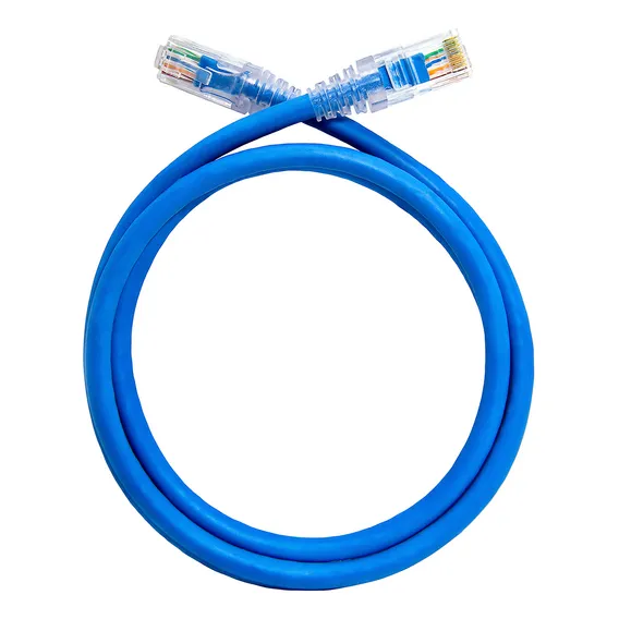 Kit 50 Unidades Cabo De Rede Patch Cord Rj45 Cat5e Azul 1mt Foto 1
