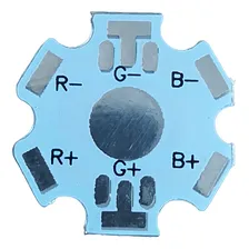 Kit 50 Unidades Dissipador Estrela Para Led Rgb 6 Pinos Luz N/a N A Foto  mini 1