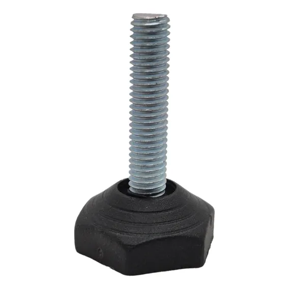 Kit 50 Unidades - Sapata Pé Nivelador M8 X 32mm Para Móveis Cor Preto Foto 1