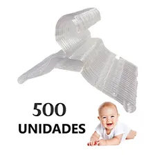Kit 500 Cabide Bebe Menino Menina Infantil Plástico Acrílico Cor Transparente Foto mini  2