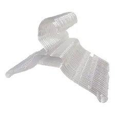 Kit 500 Cabide Bebe Menino Menina Infantil Plástico Acrílico Cor Transparente Foto  mini 1