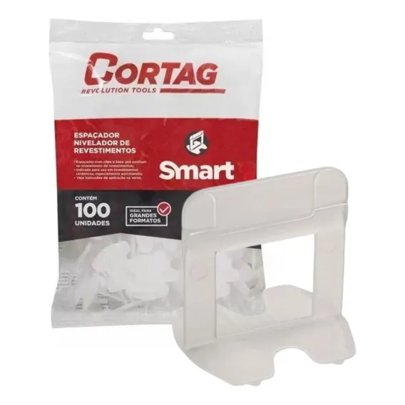 Kit 500 Espaçador Nivelador Porcelanato Smart 1,0mm Cortag Foto 1