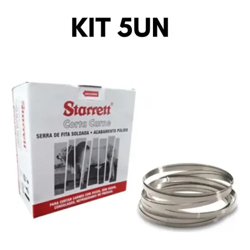 Kit 5un Lâmina Serra Fita Carne Starrett P/ Açougue 2,20mt Foto 1