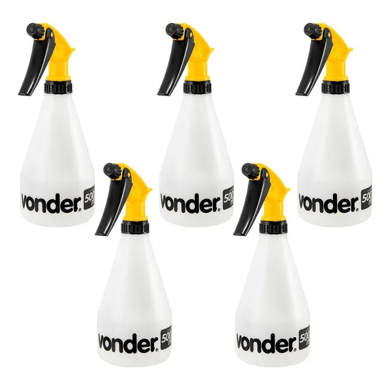 Kit 5un: Pulverizador Manual 500ml Pu 500 Vonder Borrifador Cor Branco Foto 1