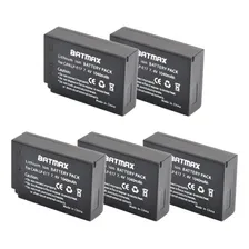 Kit 5x Bat Lpe17 Para Canon T6i T7i Sl3 Rp T8i 77d M5 M6 E Foto mini 1
