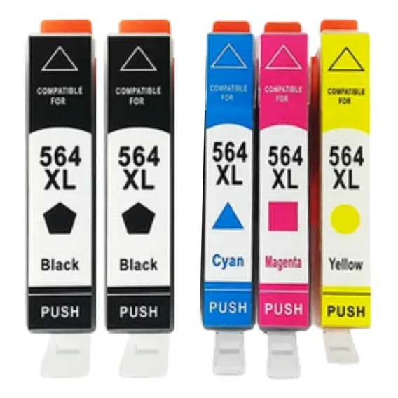 Kit 5x Cartuchos 564xl 3070 3520 3526 4620 4622 5512 7520 Foto 1