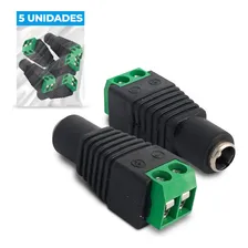Kit 5x Conector P4 Fêmea Com Borne P/ Cftv Cor Foto  mini 1