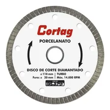 Kit 5x Disco Diamantado Cortag 110mm F20mm 60863 Porcelanato Cor Branco Foto mini 2