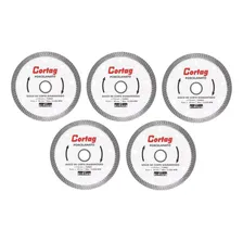 Kit 5x Disco Diamantado Cortag 110mm F20mm 60863 Porcelanato Cor Branco Foto mini 1