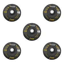 Kit 5x Disco Flap Power Ecoinox Curvo 7 Gr. 080 Cor Preto Foto mini 2