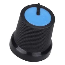 Kit 5x Knob Potenciômetro Rotativo Eixo 6mm Preto / Azul Foto  mini 1