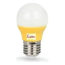 Kit 5x Lampada Bolinha Led Color Sadokin 2w 220v E27 Amarela Foto  mini 1