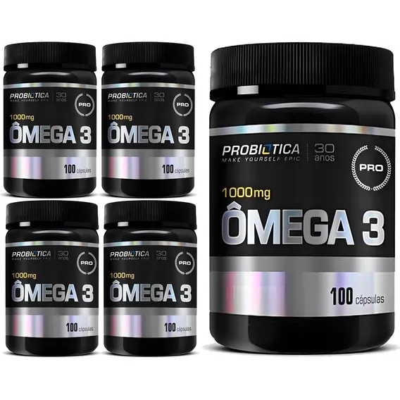 Kit 5x Ômega 3 Pro Health - 100 Cápsulas - Probiótica Foto 1