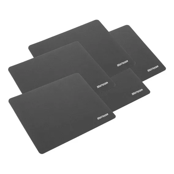 Kit 5x Mousepad Multilaser Emborrachado Preto Foto 1