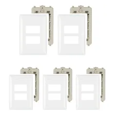 Kit 5x Placa Espelho 4x2 2 Mód M5p2 Thesi Bticino C/suporte Foto  mini 1