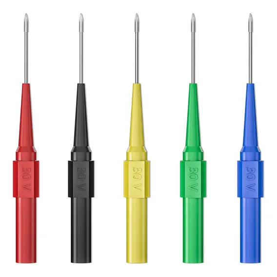 Kit 5x Ponta Prova Agulha 0.7mm Para Cabo Plugue Banana 4mm Foto 1