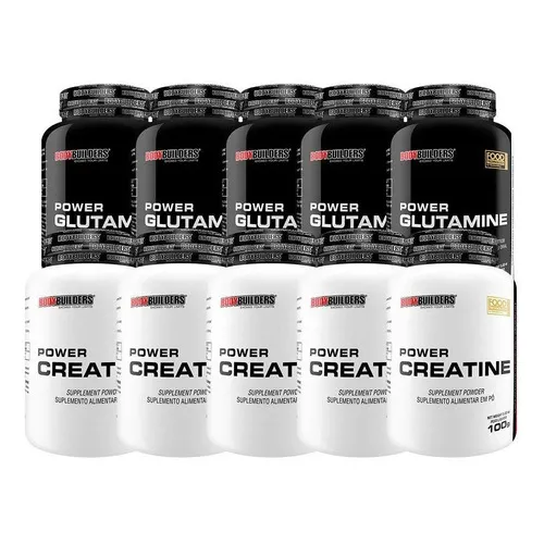 Kit 5x Power Glutamine 100g+ 5x Power Creatine 100g Foto 1