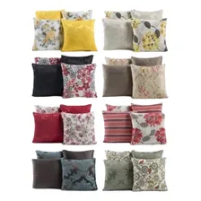 Kit 6 Almofadas Decorativas Cheias Sala Sofá Rápido Cor Floral Foto mini 1