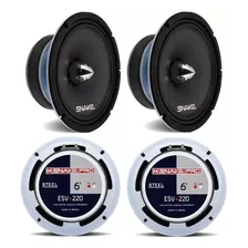 Kit 6 Alto Falante Medio Grave Snake Pro 6 Pol. Esv 220 Wrms Cor Branco Foto mini  3