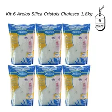 Kit 6 Areias Sanitária Cristais Sílica Gatos 1,8kg Chalesco Foto mini  2