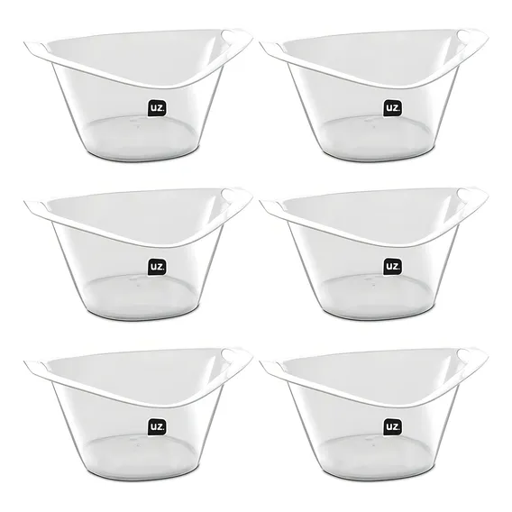 Kit 6 Baldes De Gelo Champanheira 8l Transparente 43x20cm Re Foto 1