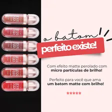 Kit 6 Batons Líquidos Hidra Pearl Vivai Efeito Matte Perolado 6 cores Atacado Foto mini  3