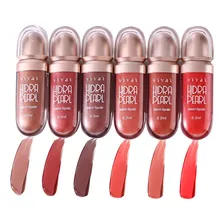 Kit 6 Batons Líquidos Hidra Pearl Vivai Efeito Matte Perolado 6 cores Atacado Foto  mini 1