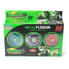 Kit 6 Beyblade Metal Tornado Fusion + 4 Lançadores + Maleta Foto mini 4