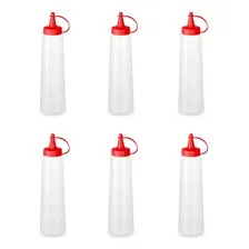 Kit 6 Bisnagas Para Molhos 400ml Plástica Ketchup Tampa Verm Foto  mini 1