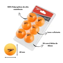 Kit 6 Bolas De Ping Pong Speedo Cor Laranja SPEEDO Foto mini  2