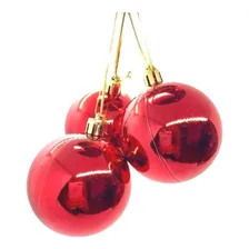 Kit 6 Bolinhas 4cm Enfeitar Decorar Pendurar Árvore Natal Foto mini 1