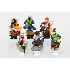 Kit 6 Bonecos Action Figure Naruto Sasuke Kakashi Gaara Foto mini 2
