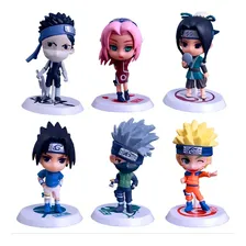 Kit 6 Bonecos Miniatura Action Figure Anime Naruto Sasuke Foto mini 4
