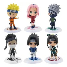 Kit 6 Bonecos Miniatura Action Figure Anime Naruto Sasuke Foto mini 1