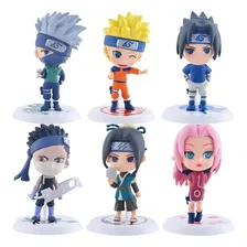 Kit 6 Bonecos Miniatura Action Figure Anime Naruto Sasuke Foto mini 2