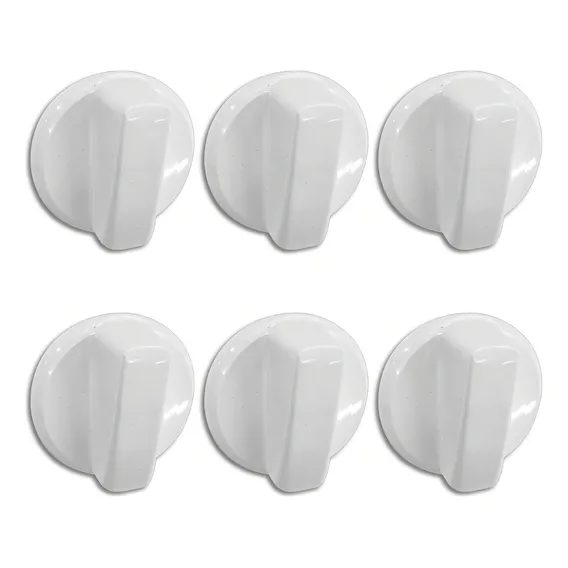Kit 6 BotÔes Manipulo Para Fogão Dako Mabe Botão Branco Foto 1