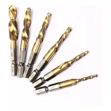 Kit 6 Brocas Rosca Macho Revestidas Titânio M3-m10 Foto mini  3