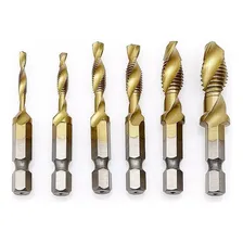 Kit 6 Brocas Rosca Macho Revestidas Titânio M3-m10 Foto mini 4