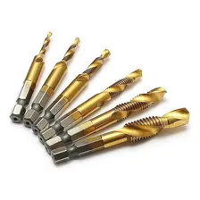 Kit 6 Brocas Rosca Macho Revestidas Titânio M3-m10 Foto mini 4