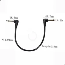 Kit 6 Cabos P10 P10 Cabo Guitarra Pedal Fonte Pedais 25 Cm Foto mini 4