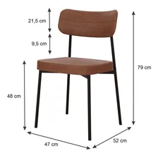 Kit 6 Cadeiras Para Mesa De Jantar Mona Espresso Bhwt Foto mini 4