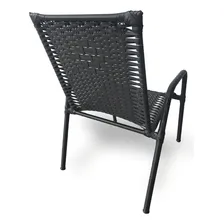 Kit 6 Cadeiras Romana de Junco Fibra Sintética Conforto Elegância P/ Jardim Varanda Quintal Área de Lazer Prédio Casa Cor Argila PS Móveis Foto mini  3