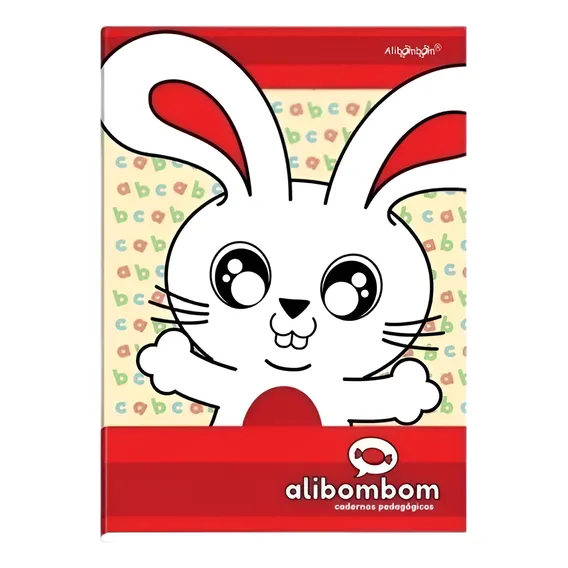 Kit 6 Caderno Alibombom Vermelho Capa Dura 60 Fls Brochurão Foto 1