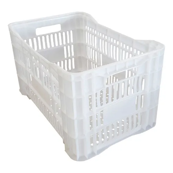 Kit 6 Caixas Agrícola Hortifruti P/ Câmara Fria Natural 50 L Cor Branco Foto 1