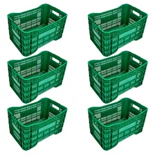 Kit 6 Caixas HortifrĂști AgrĂcola Coloridas Cor Verde Foto mini 1