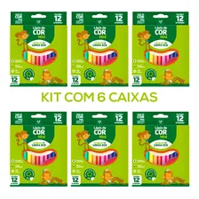 Kit 6 Caixas Lápis De Cor Pequeno 12 Cores Desenho Atacado Foto mini 1